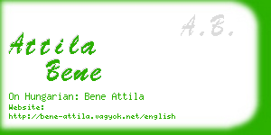 attila bene business card